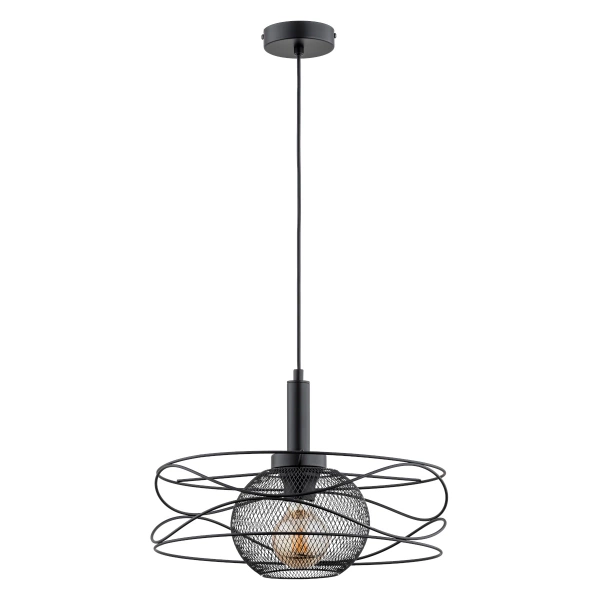 Lampa wisząca ALFA DIUK MIX CZARNA 1xE27 40cm | 61305
