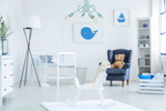  Lampa sufitowa do pokoju dziecięcego turkusowa w stylu Loft Mondo 4 Led