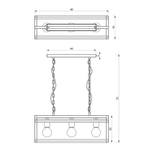 Lampa wisząca ARNOLD, MLP8563, czarna, 3x60W E27