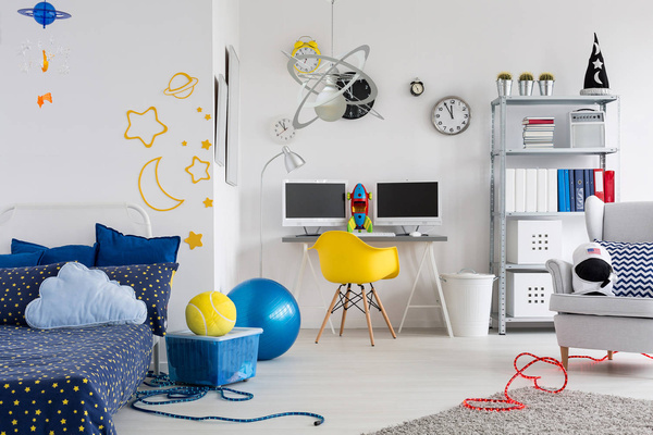 Lampa sufitowa do pokoju dziecięcego szara nowoczesna Sferis 1XE27 Led 