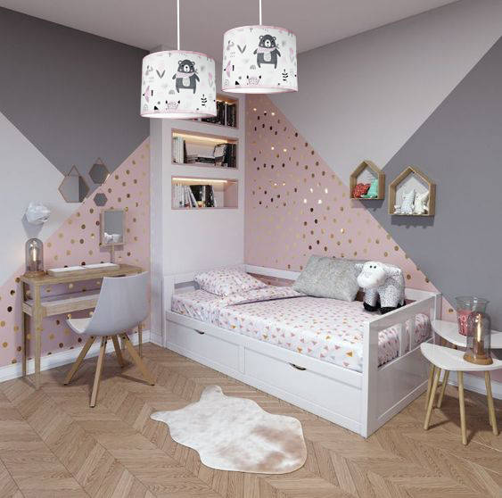 Lampa sufitowa do pokoju dziecka 3 punktowa - regulowana z motywem misia Teddy 3XE27