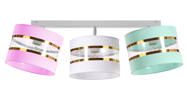 Lampa do pokoju dziecka kolorowa Vire 3 Listwa