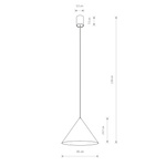 Loftowa lampa aluminiowa wisząca GU10 35W ZENITH M GU10 wys. 130cm | zielony