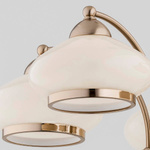 Lampa sufitowa żyrandol klasyczny AMELIA 3 punkty E27 szer. 64cm | ecru złoty