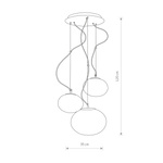 Trzypunktowa lampa wisząca NUAGE kule 7027