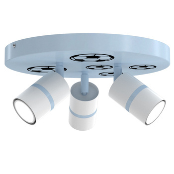 Lampa sufitowa do pokoju dziecka z motywem piłkarskim Mundial 3 GU10