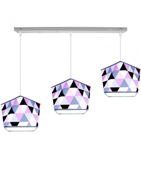 Lampa wisząca do pokoju dziecka potrójna Diament