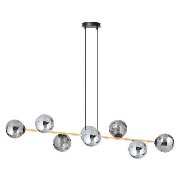 Nowoczesna lampa wisząca nad wyspę GRAVITY 8 BL GRAFIT