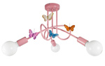 Lampa sufitowa dla dziewczynki różowa 3-punktowa Tęczowy Zawijas 3xE27 Led 