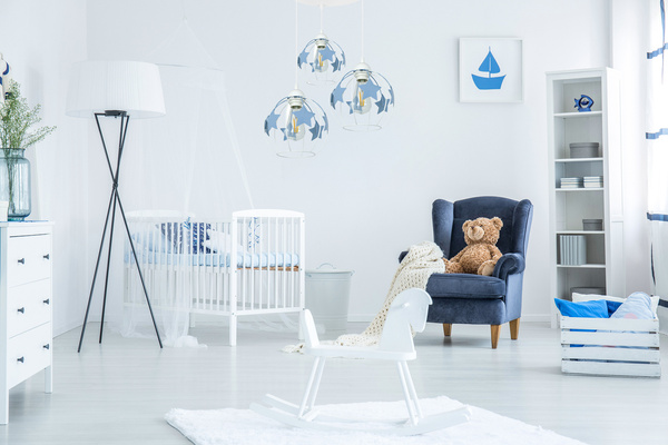 Lampa sufitowa do pokoju dziecka niebieskie gwiazdki 3-punktowa Led 