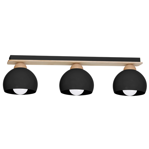 Lampa sufitowa nowoczesna DAMA czarny szer. 64cm