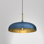 Lampa wisząca LINCOLN, MLP7901, 45 cm, niebieski/złoty, 1x60W E27