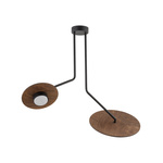 Lampa sufitowa regulowana DISK II sklejka GX53 | czarny brązowy