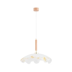 Lampa wisząca ALFA GARDEN DREWNIANA 1xE27 48cm | 60992