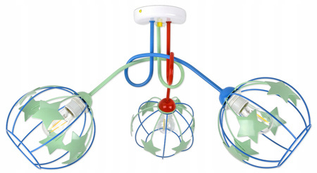 Lampa sufitowa do pokoju dziecięcego w gwiazdki Edison 3