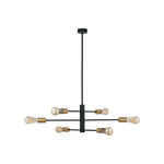 Lampa wisząca loftowa ROTOR VI E27 60W wys. 83cm | czarny