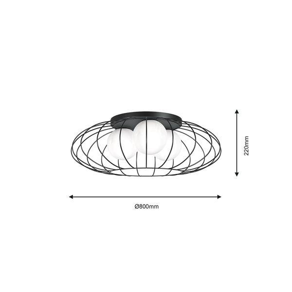 Lampa Sufitowa KRONOS BLACK 3xE27