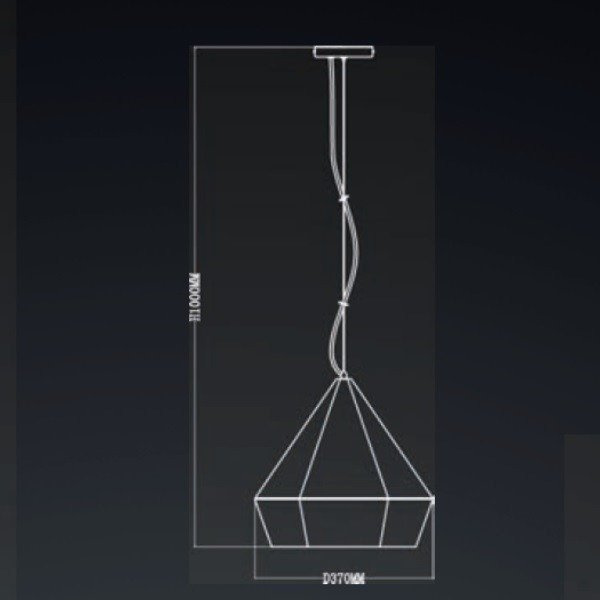 Lampa wisząca DIAMANTE SILVER LED