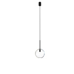 Nowoczesna lampa wisząca SPHERE S szklana kula śr.15 cm 10W | czarny
