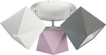 Lampa sufitowa dla dziecka 3 punktowa kolorowa Diament 3xE27
