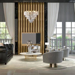 Lampa wisząca żyrandol glamour CHELSEA GOLD ML6002