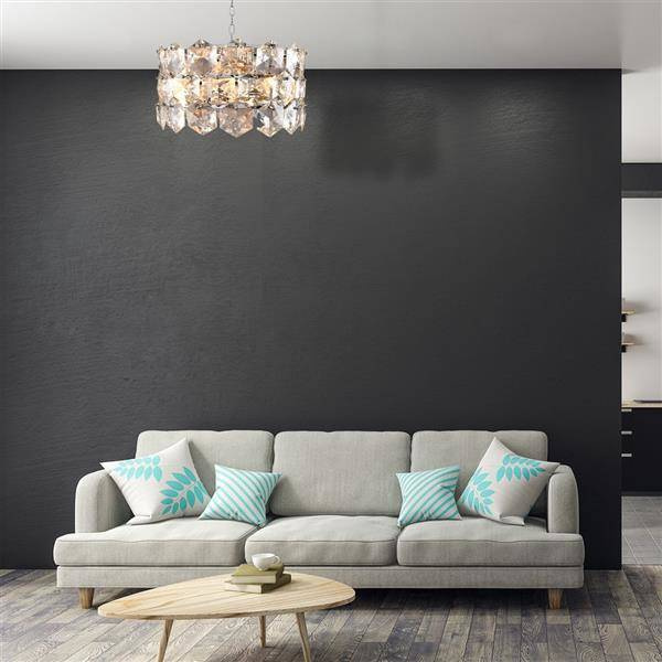 Lampa wisząca żyrandol glamour AUSTIN CHROME ML5989