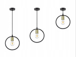 Nowoczesna lampa wisząca Ring złoty miedź chrom 1xE27