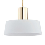 Lampa wisząca zwis LUX złoty/biały śr.30cm