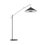 Lampa podłogowa POISE black A E27 wys.240cm dług.260cm przewód 270cm włącznik | 11768
