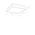 Plafon BASSA LED szer 24,5cm