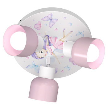 Lampa sufitowa do pokoju dziewczynki Wróżka 3xE27