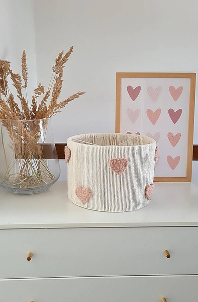 Lampa wisząca dla dziewczynki w stylu Boho Serca Różowe