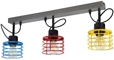 Lampa sufitowa dla chłopca i dziewczynki nowoczesna Listwa Edison Koszyk 3