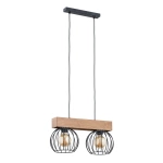 Lampa wisząca ALFA ARIZAN SLIM DREWNIANA 2xE27 18cm | 28172