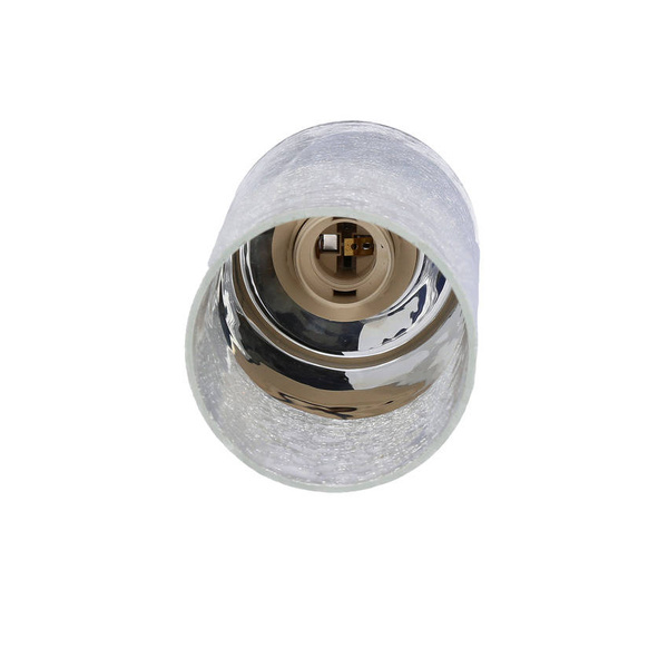 Lampa wisząca sufitowa srebrna szklany klosz E27 Libano Candellux 31-51646