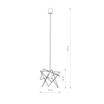 Lampa wisząca druciana zwis nowoczesna GSTAR śr. 30cm | czarny