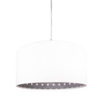 Lampa wisząca do pokoju dziecięcego w białe gwiazdki na szarym tle średnica 60 cm