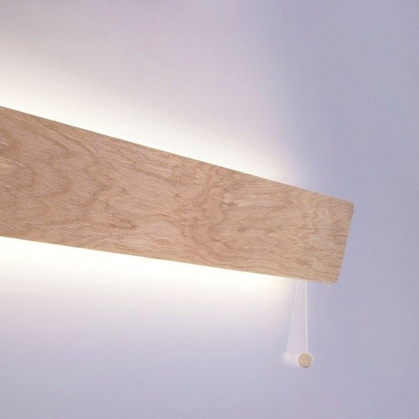 Liniowy kinkiet OSLO 98cm drewno  9634