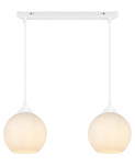 Nowoczesna lampa wisząca kuliste mleczne klosze
