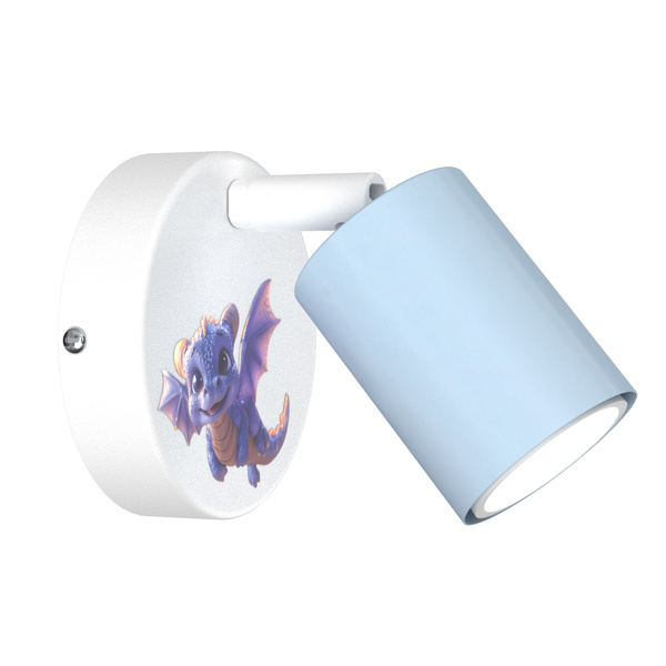Lampa ścienna do pokoju chłopca Smoki GU10
