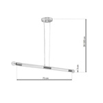 Lampa wisząca BASTONE WHITE / CHROME 2xE14