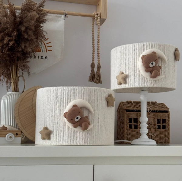 Lampka nocna do pokoju dziecięcego w stylu Boho Miś