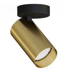 Lampa natynkowa sufitowa MONO I SOLID BRASS 10W GU10 | mosiądz