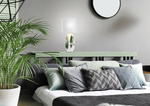 Lampa stołowa/nocna PALMA 41-79978 ceramiczna biała 1x60W E27