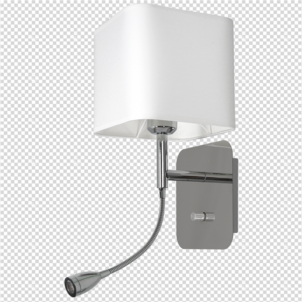 Kinkiet NAPOLI WHITE/CHROME 1xE27 + 1W LED ML63600