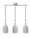 Lampa wisząca 3xE27 51cm biała stal HAMP 33-51943