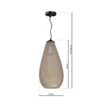 Lampa wisząca kropla PETRA bursztynowy ML5482