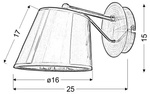 LAMPA ŚCIENNA KINKIET CANDELLUX CORTEZ 21-54975  E14 PATYNA