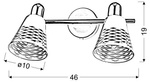 Lampa ścienna sufitowa kinkiet chrob/biały 2x40W E14 Discovery 92-62161