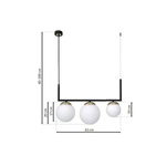 Nowoczesna lampa wisząca SPARTA BLACK / GOLD MLP6498